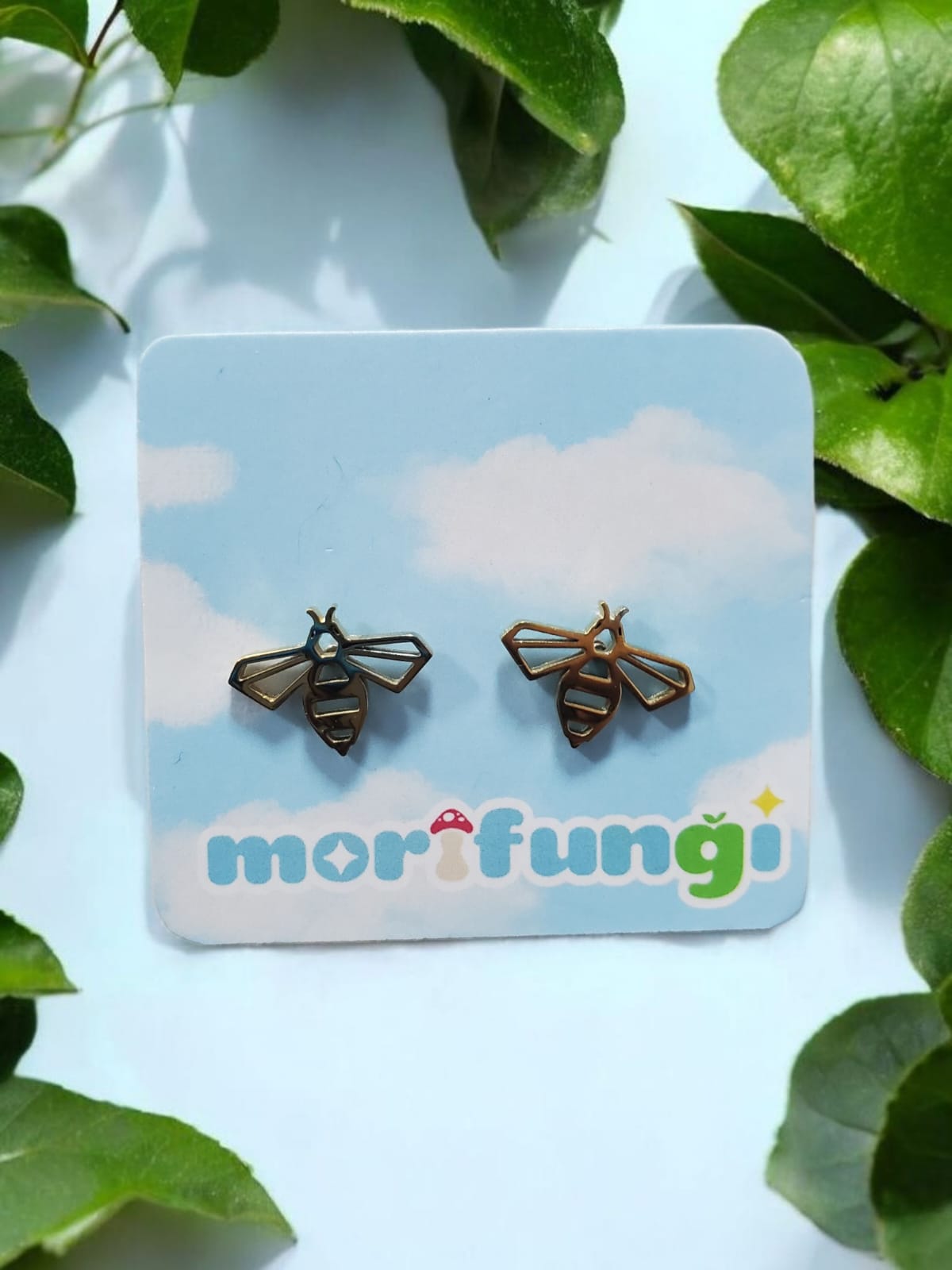 Bee Stainless Steel Silver or Gold Color Stud Earrings