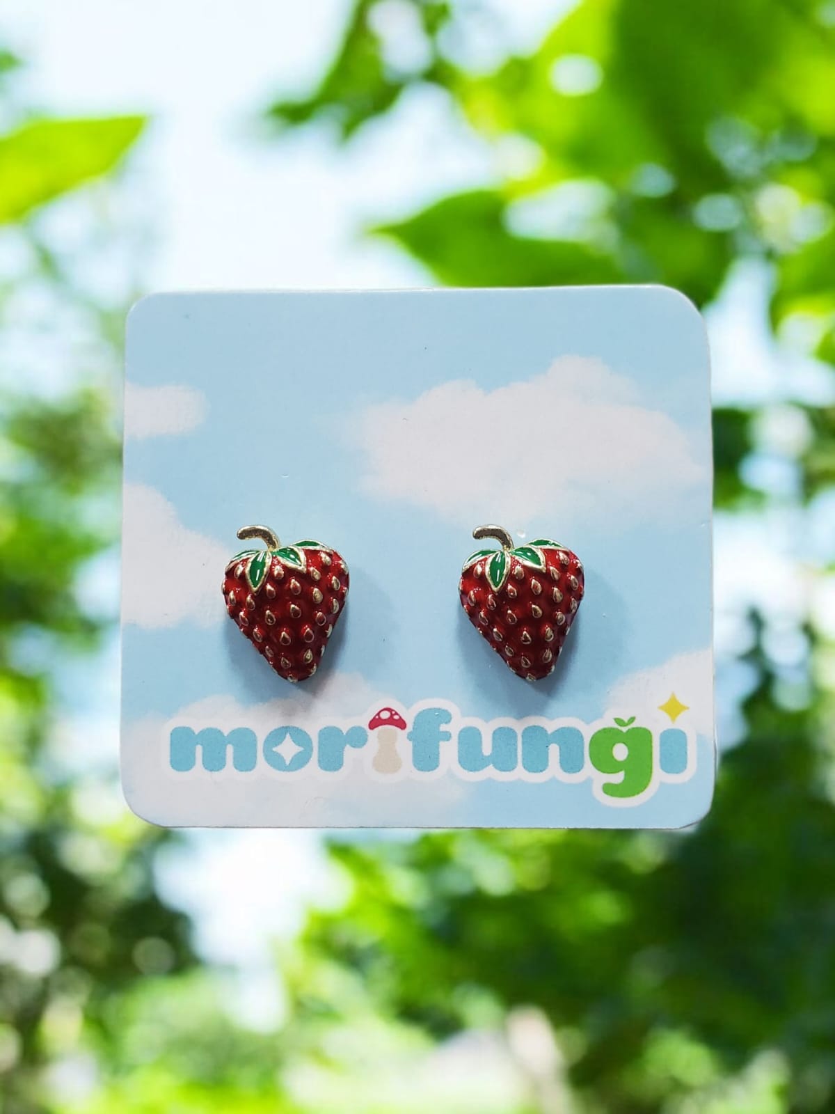 Strawberry Fruit Stainless Steel Stud Earrings