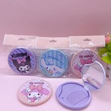 Sanrio compact mirror and comb