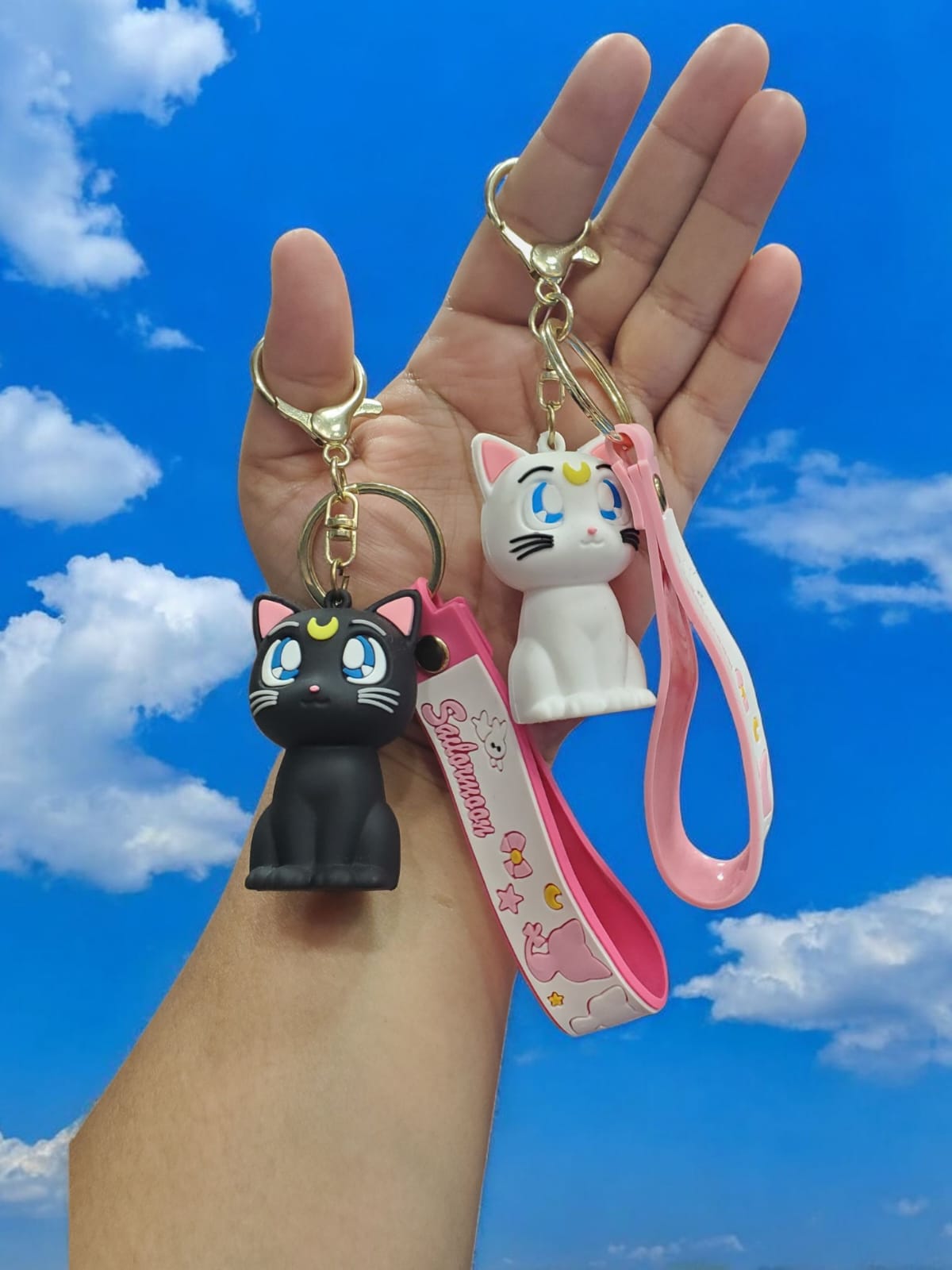 Luna and Artemis Sailor Moon Cute Keychain