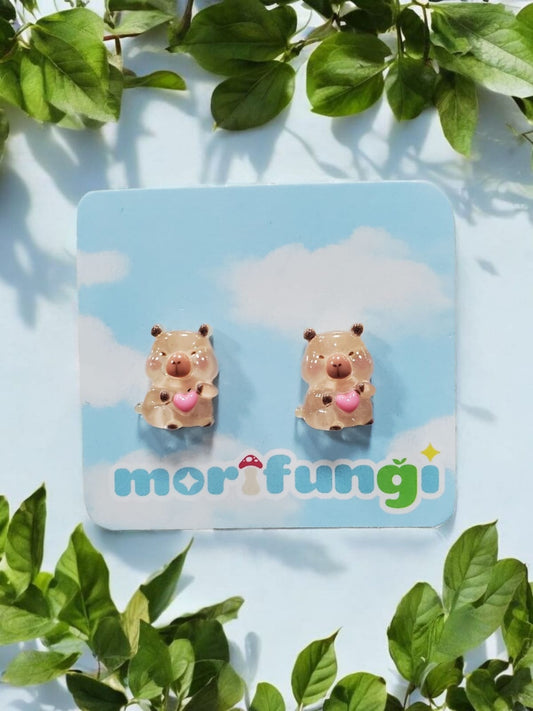 Capybara Stainless Steel Stud Earrings