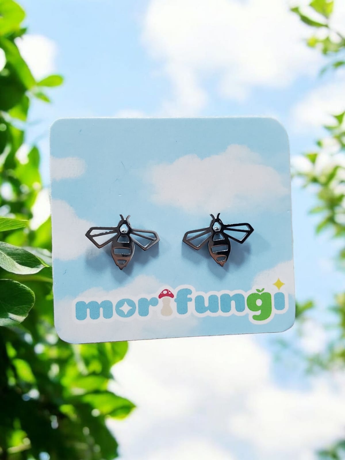 Bee Stainless Steel Silver or Gold Color Stud Earrings