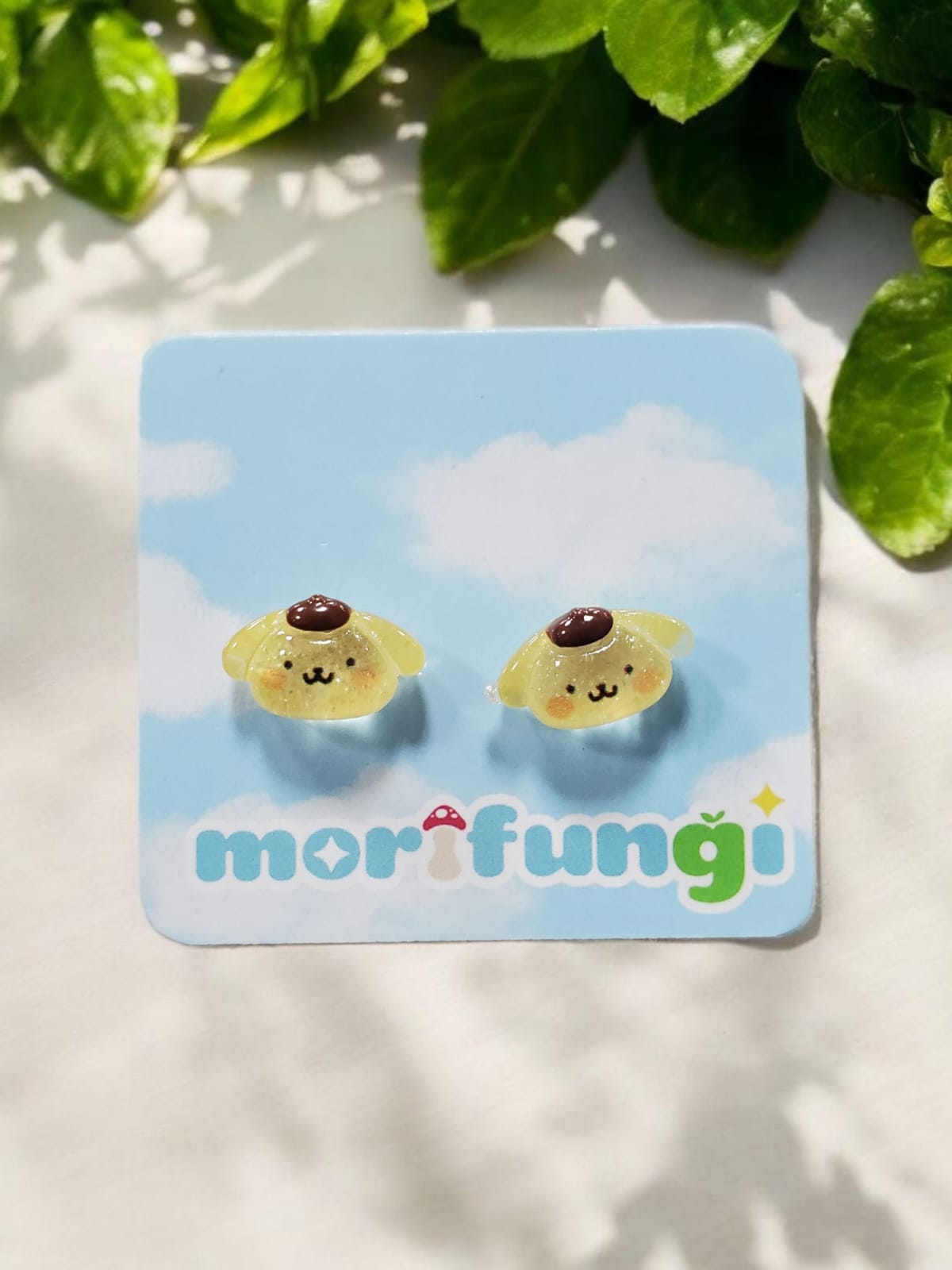Sanrio Cute Pompompurin Stainless Steel Stud Earrings