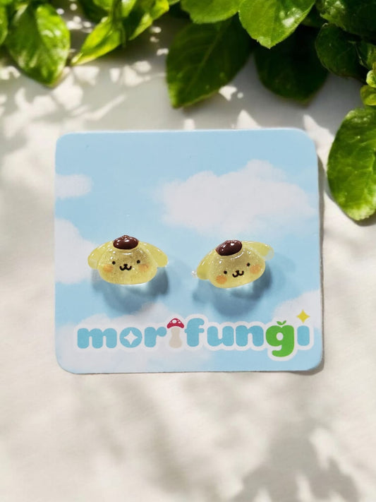 Sanrio Cute Pompompurin Stainless Steel Stud Earrings