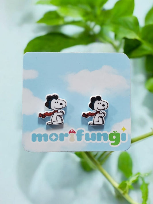Snoopy Cute Dog Stainless Steel Stud Earrings