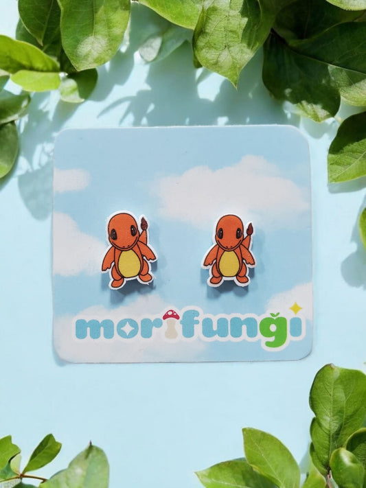 Charmander Pokemon Stainless Steel Stud Earring