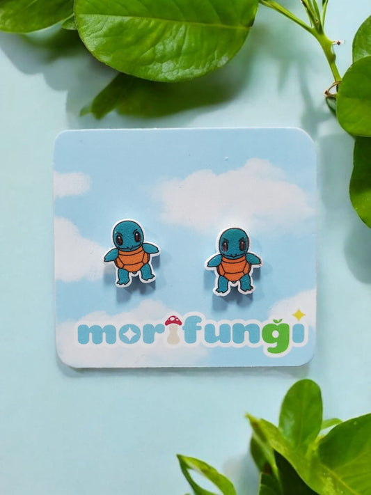 Squirtle Pokemon Stainless Steel Stud Earrings