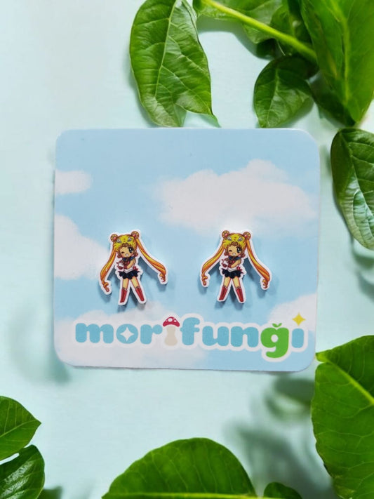 Sailor Moon Magical Girl Stainless Steel Stud Earrings