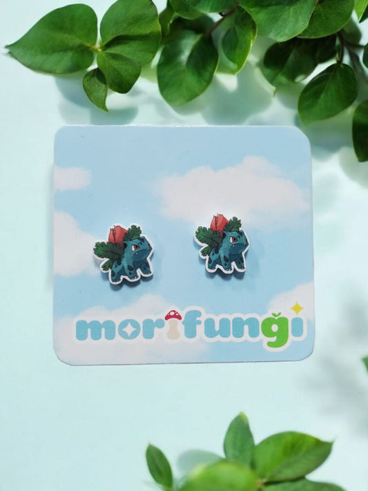 Bulbasor Pokemon Stainless Steel Stud Earring
