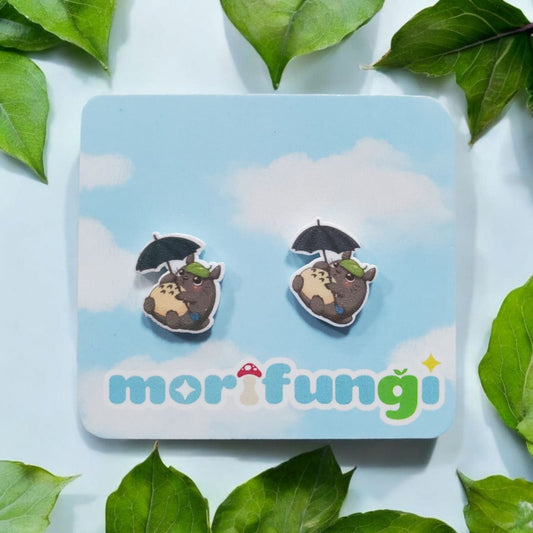 Tototo Studio Ghibli Cute Cat Stainless Steel Stud Earrings