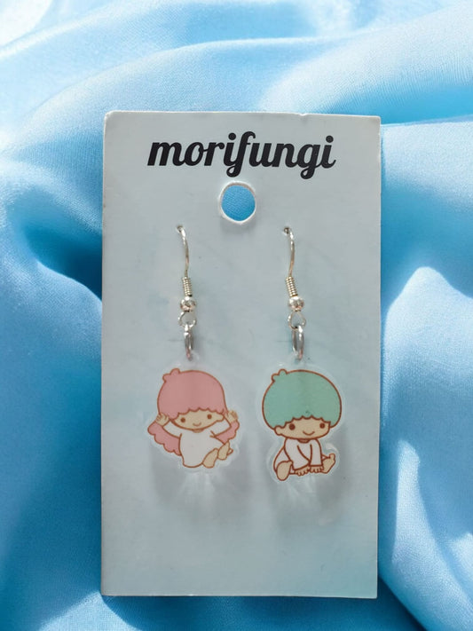 Lil Twin Stars Sanrio Stainless Steel Charm Earrings