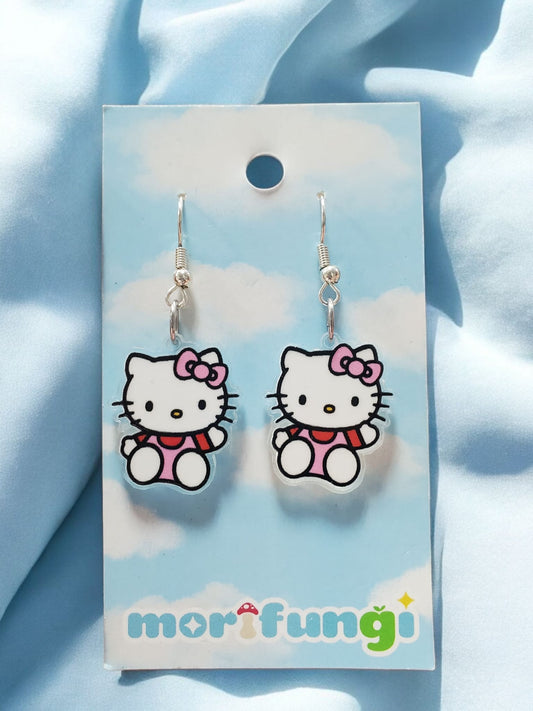 Hello Kitty Sanrio Cute Cat Stainless Steel Charm Earring