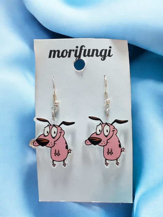 Courage the Cowardly Dog Stainless Steel Charm Earrings