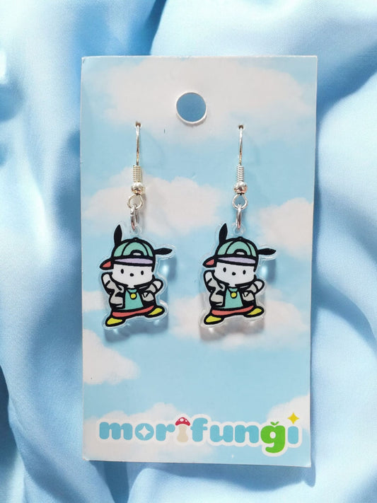Pochacco Sanrio Cute Dog Stainless Steel Charm Earrings