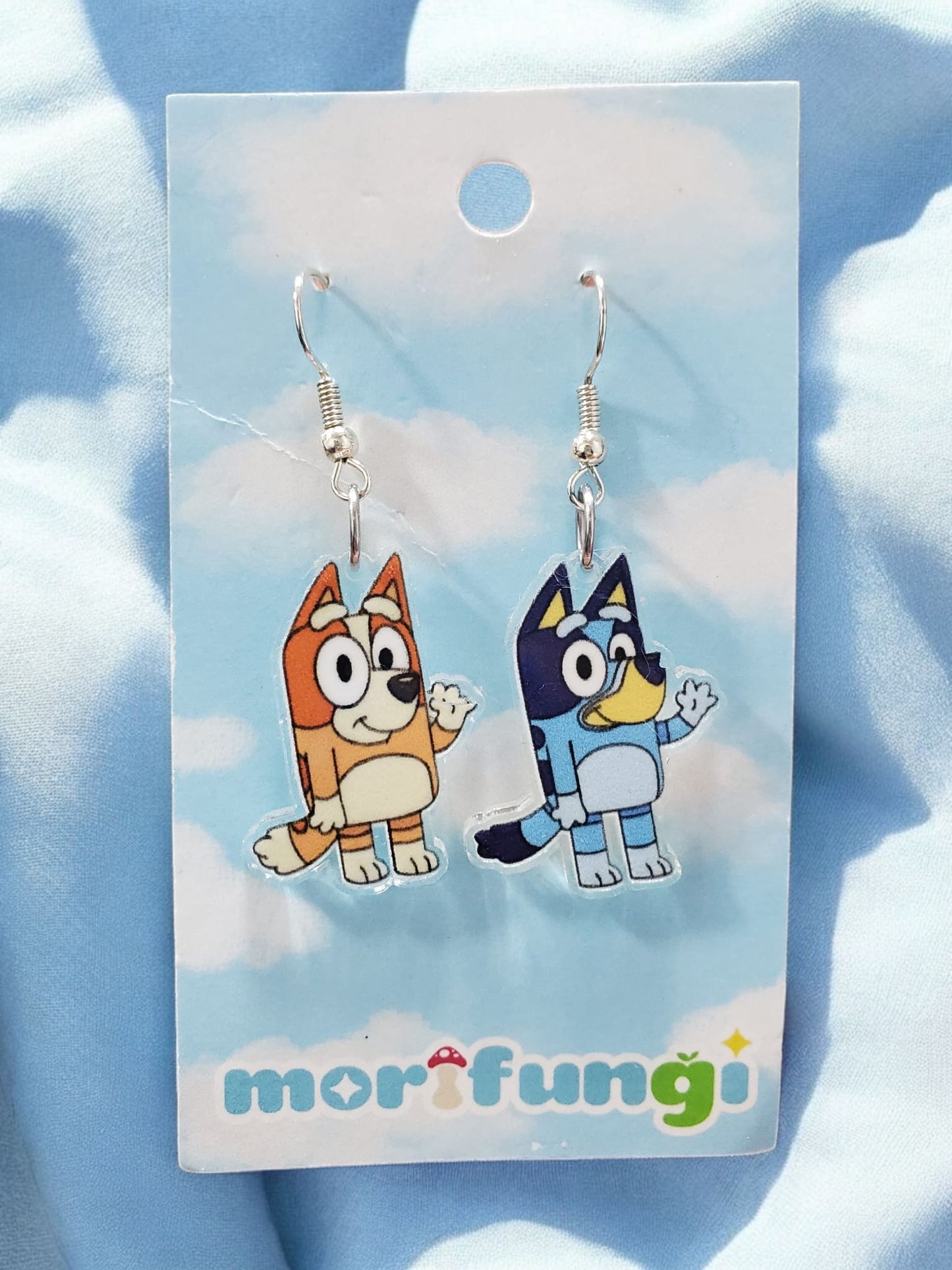 Bluey and Bingo Stainless Steel Charm Earrings
