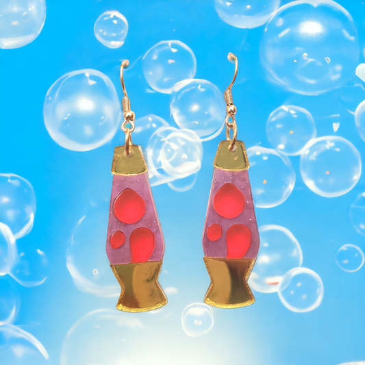 Golden retro lava lamp